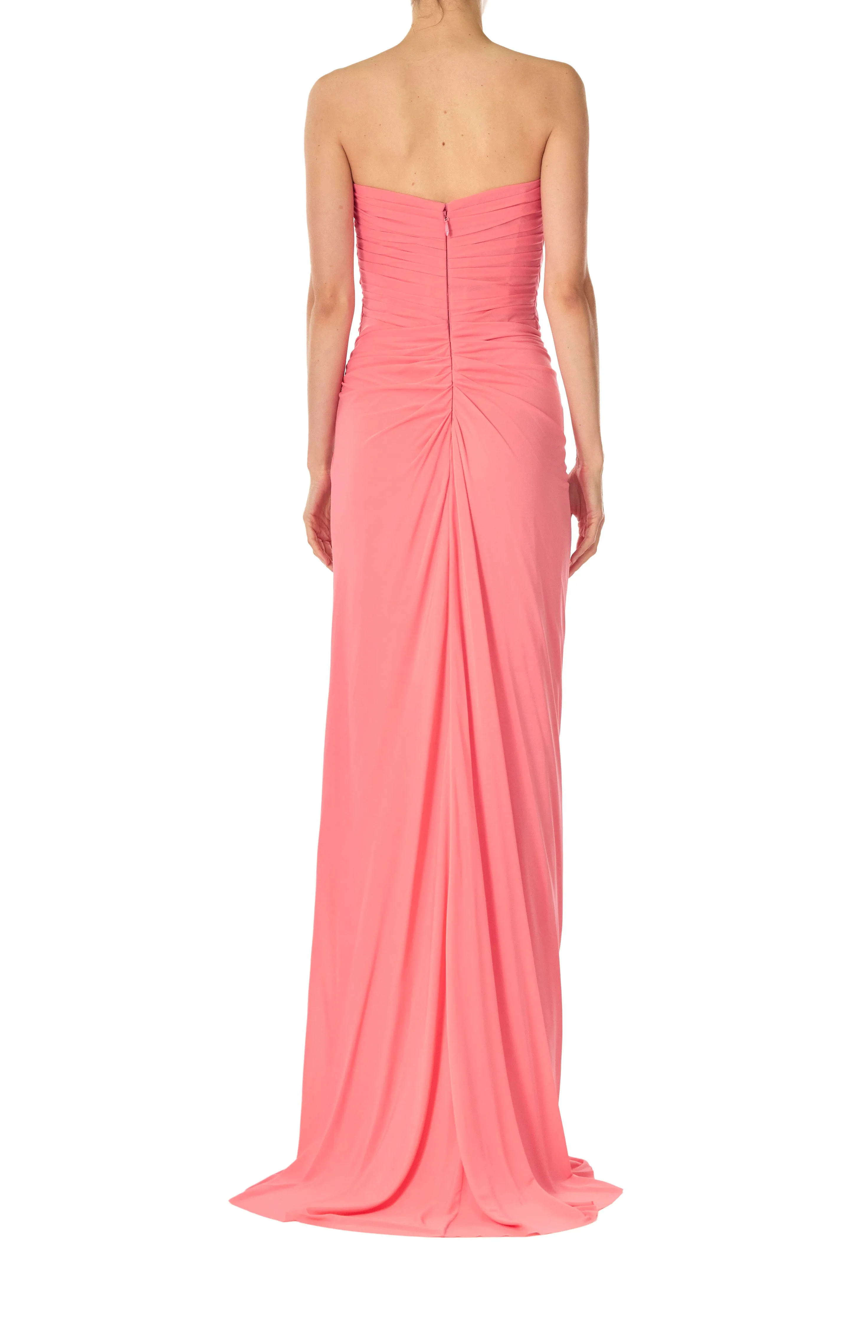 Strapless Draped Jersey Gown