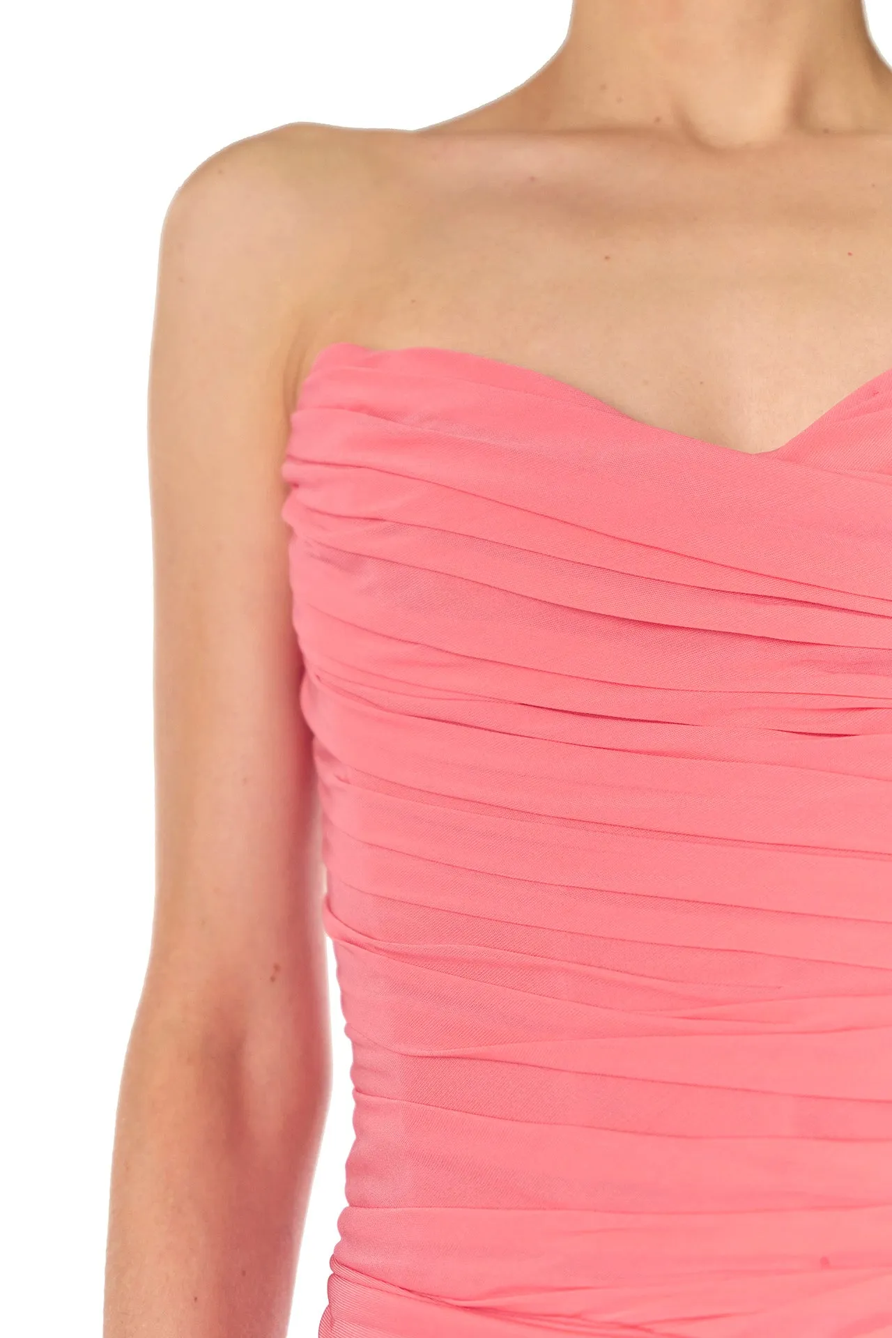 Strapless Draped Jersey Gown