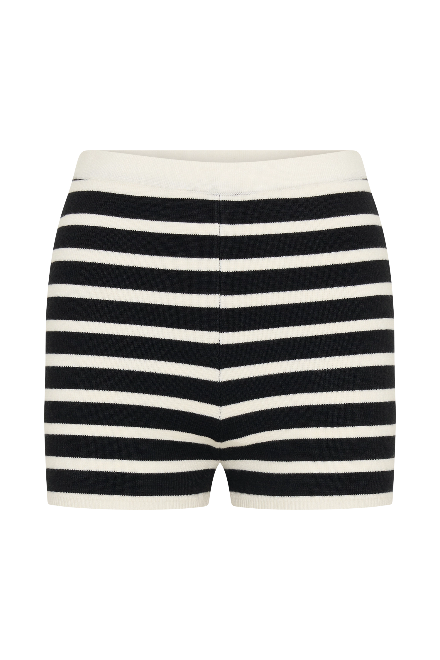 Tabitha Stripe Knit Shorts - Black/White