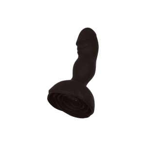 THE LE ROSE COLLECTION BOUCHON ROSE VIBRATING MASSAGER WITH REMOTE - BLACK