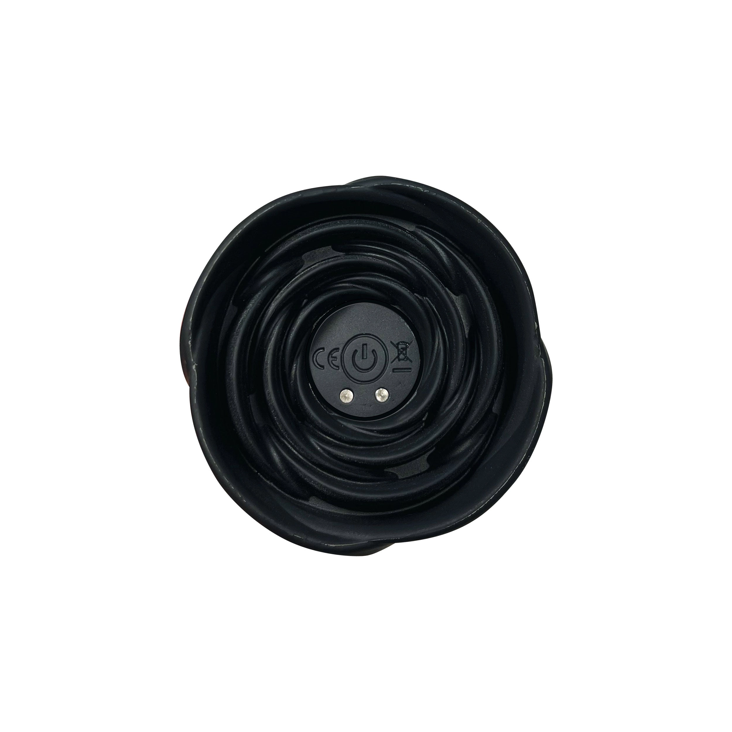THE LE ROSE COLLECTION BOUCHON ROSE VIBRATING MASSAGER WITH REMOTE - BLACK