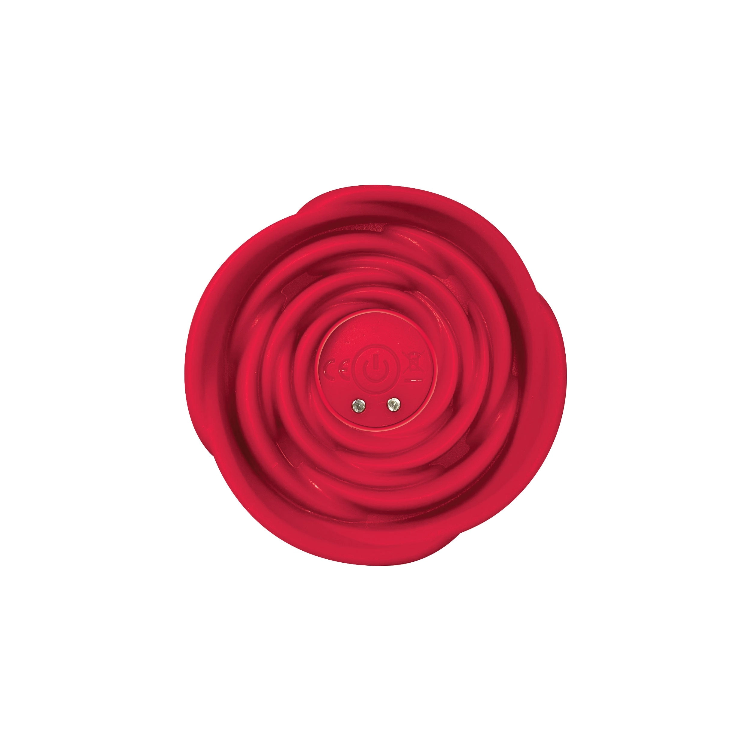 THE LE ROSE COLLECTION BOUCHON ROSE VIBRATING MASSAGER WITH REMOTE - RED