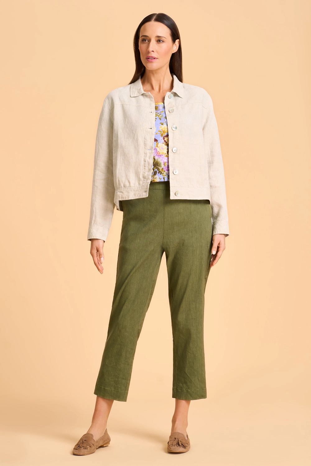 Timeless Linen Jacket - Natural Cross Dye