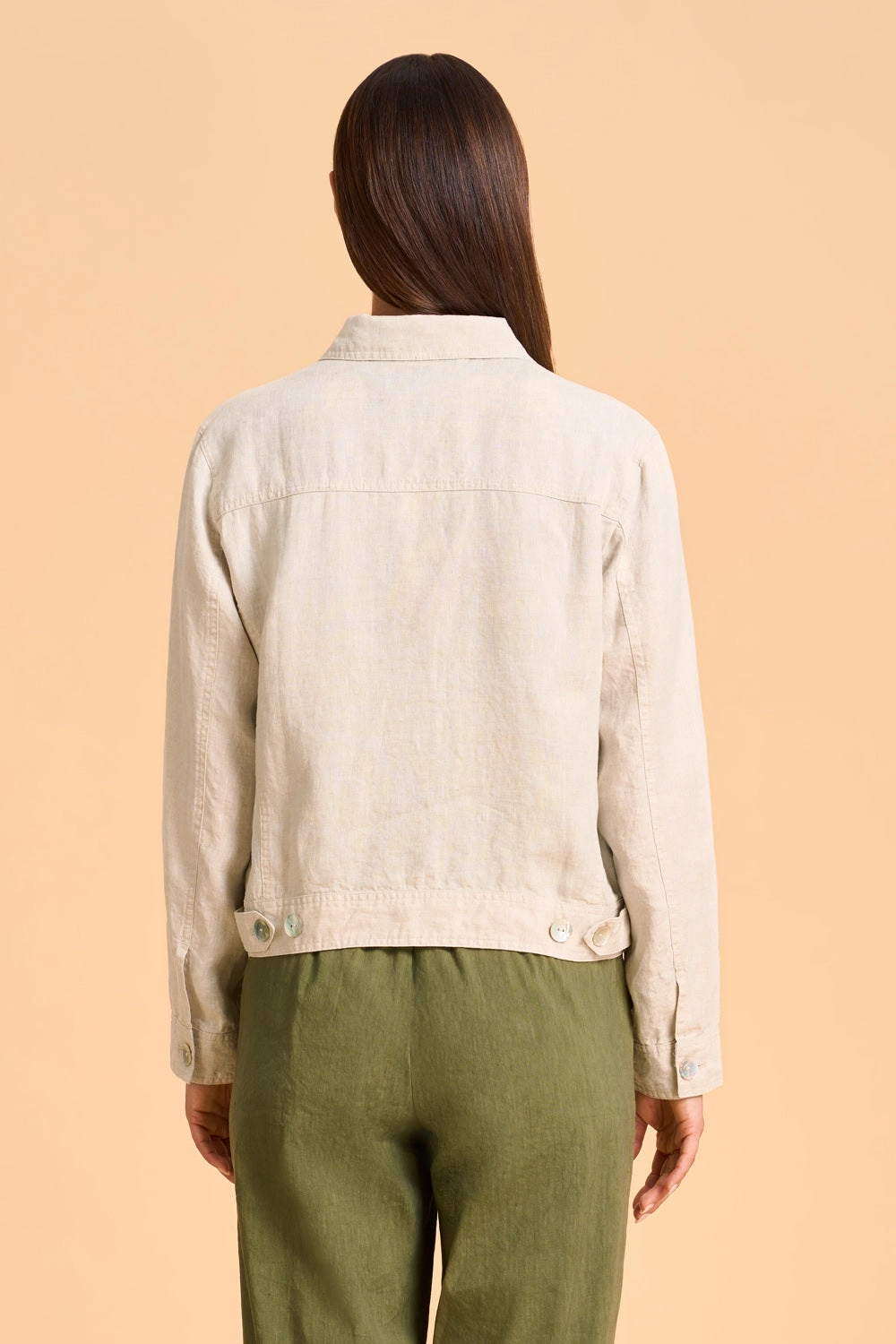 Timeless Linen Jacket - Natural Cross Dye