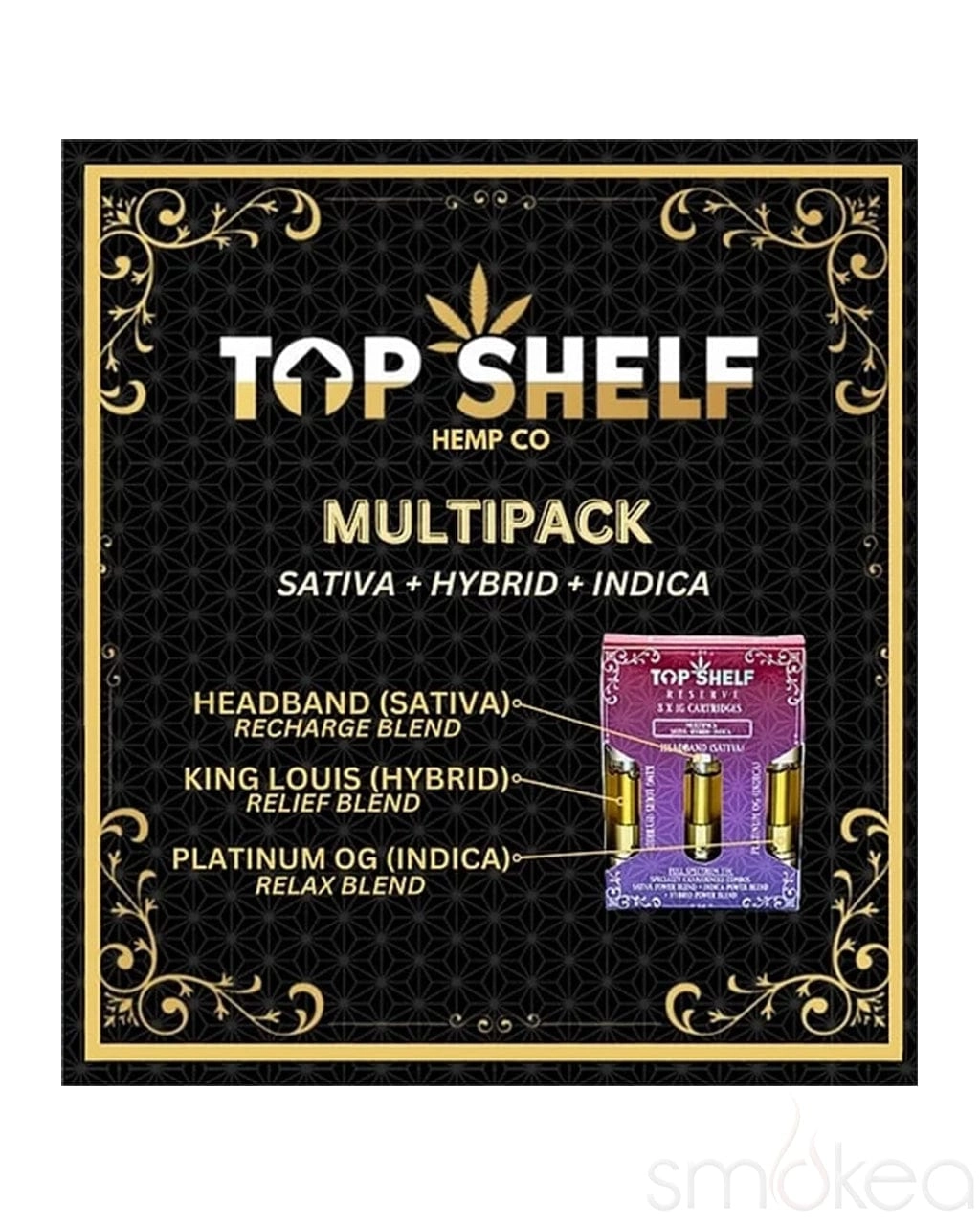 Top Shelf Hemp "Multi-Pack" Blend Vape Cartridges (3-Pack)