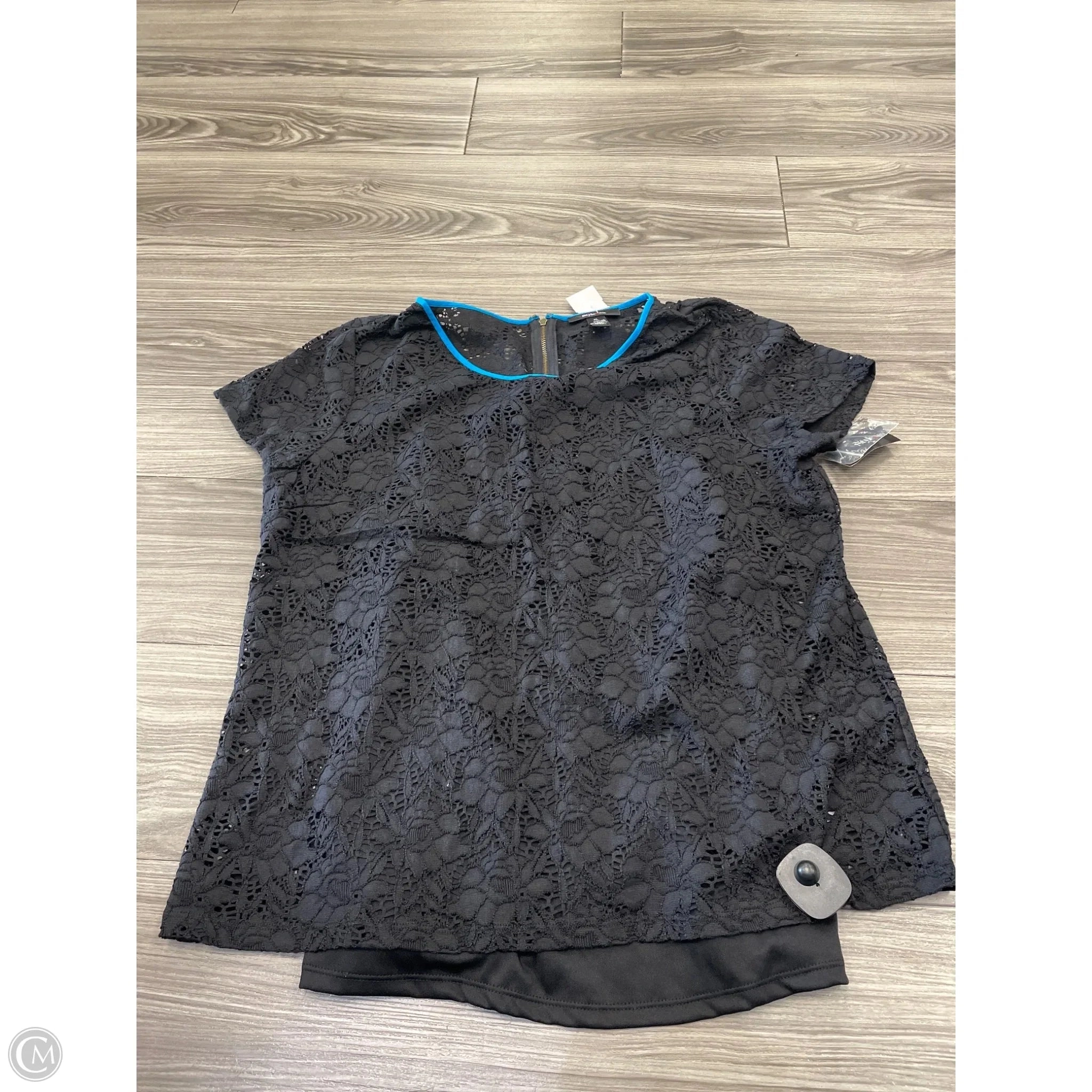 Top Short Sleeve By Style And Company In Black, Size: Xl