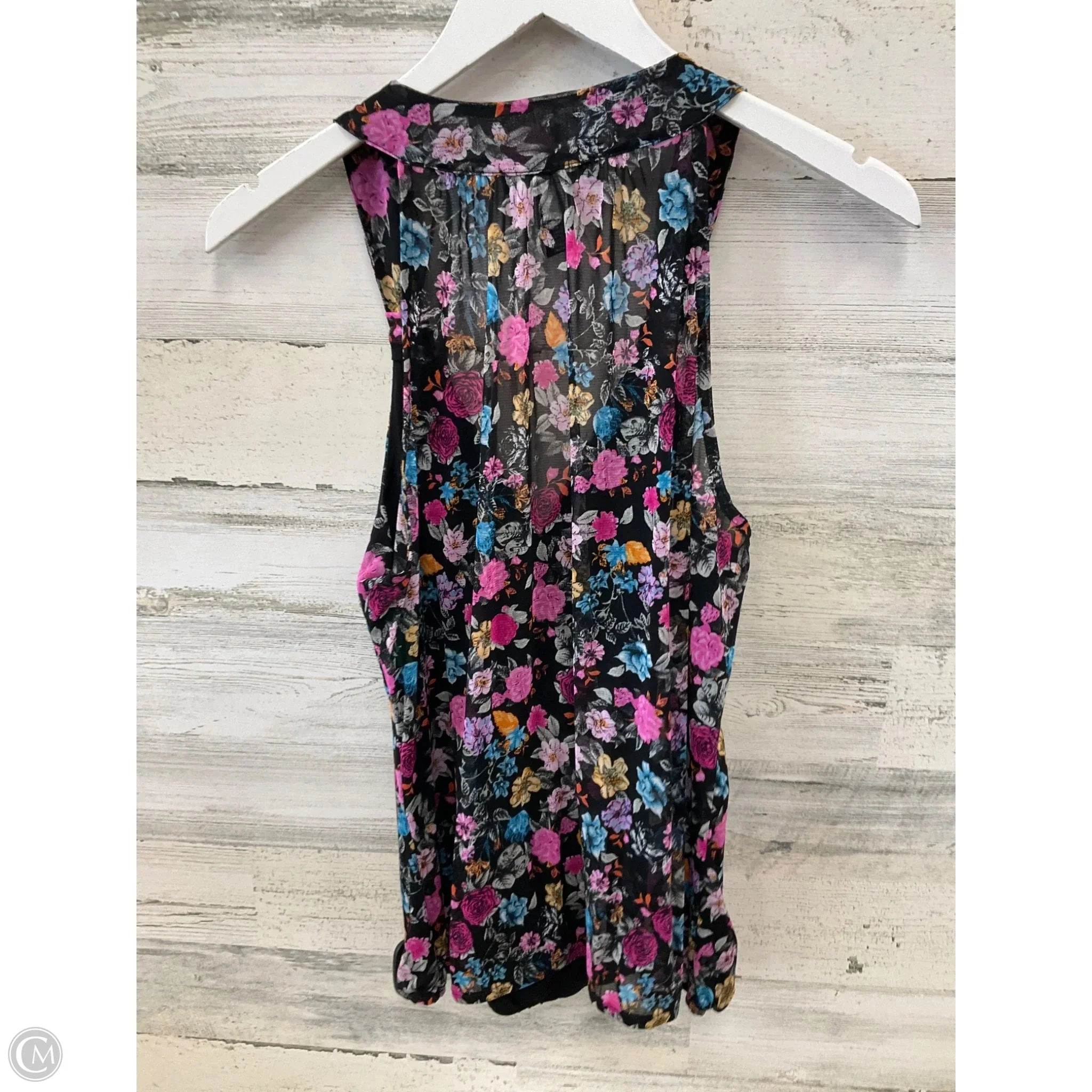 Top Sleeveless By Inc In Floral Print, Size: L