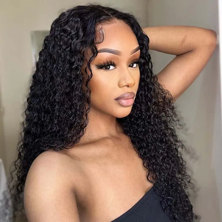 Tuneful 6x4 Pre-Styled Lace Ready To Wear Glueless Jerrry Curly Human Hair Wigs