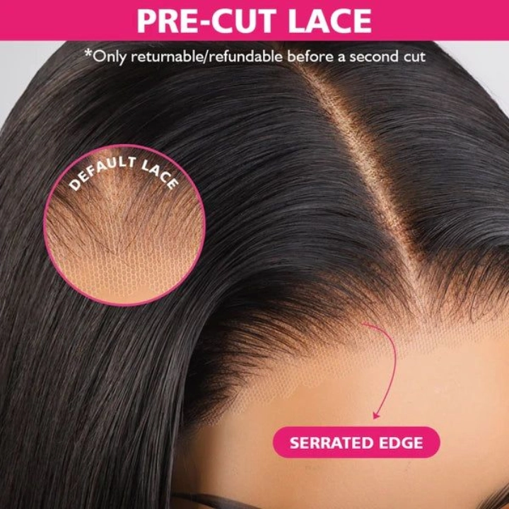 Tuneful Ready To Wear 6x5 Glueless Lace Pre-Bleached Pre-Cut Pre-Plucked Kinky Curly Wigs Bogo Deal