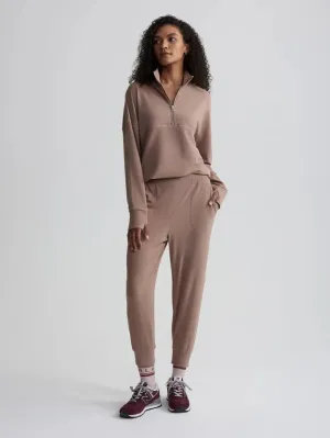 Varley - Shadow Rose Marl Brushed Rib Slim Cuff Pant 25