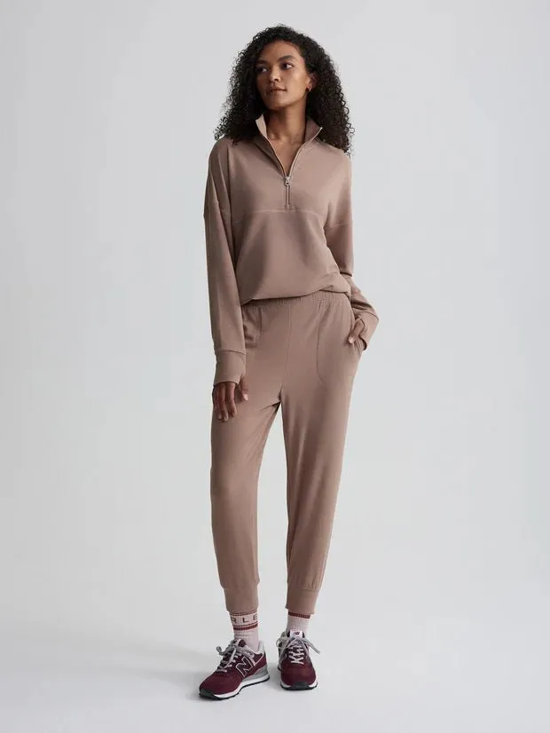 Varley - Shadow Rose Marl Brushed Rib Slim Cuff Pant 25