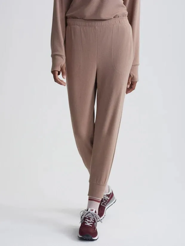 Varley - Shadow Rose Marl Brushed Rib Slim Cuff Pant 25