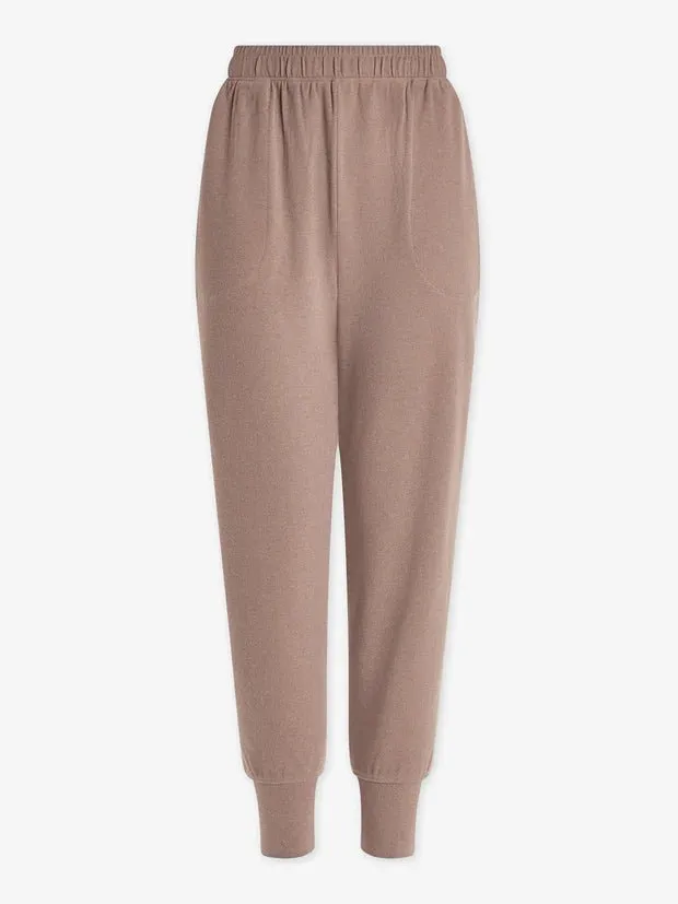 Varley - Shadow Rose Marl Brushed Rib Slim Cuff Pant 25