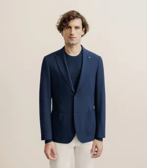 Veste en tissu armuré marine