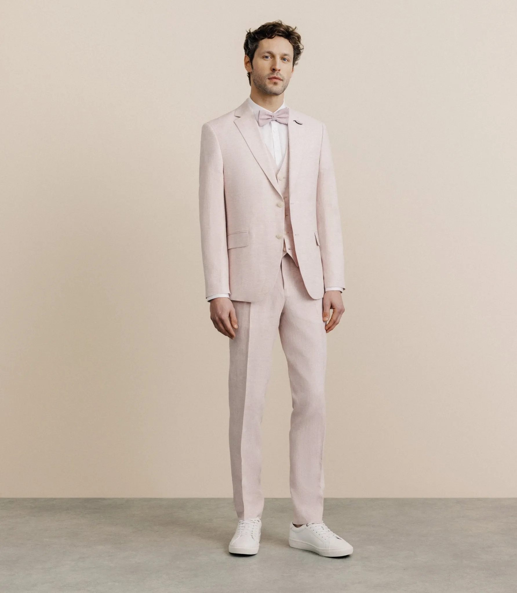 Veste ville 100% lin séparable rose
