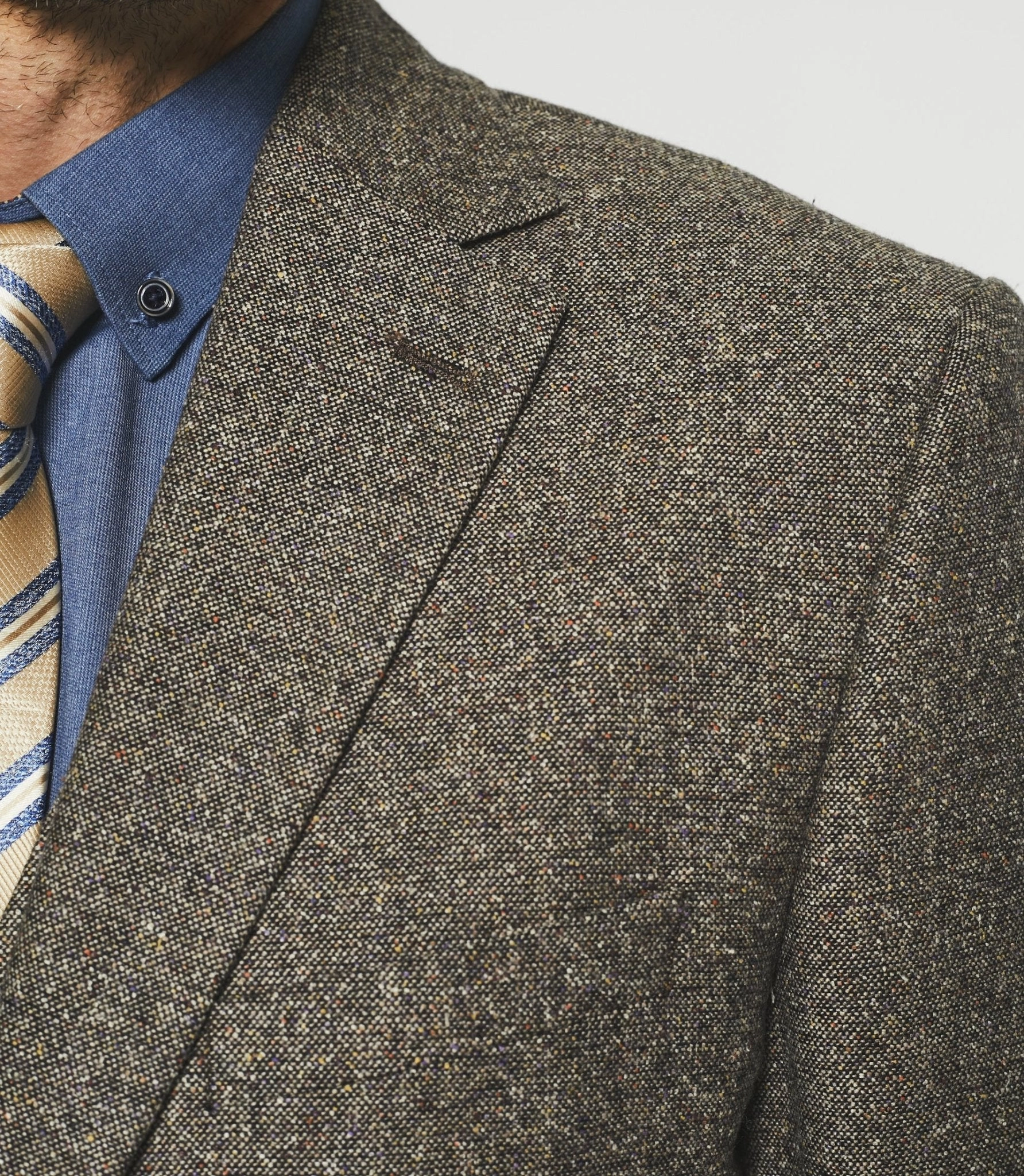 Veste ville en tweed marron SABLE