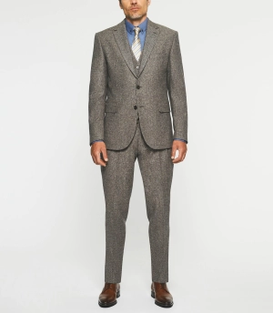 Veste ville en tweed marron SABLE