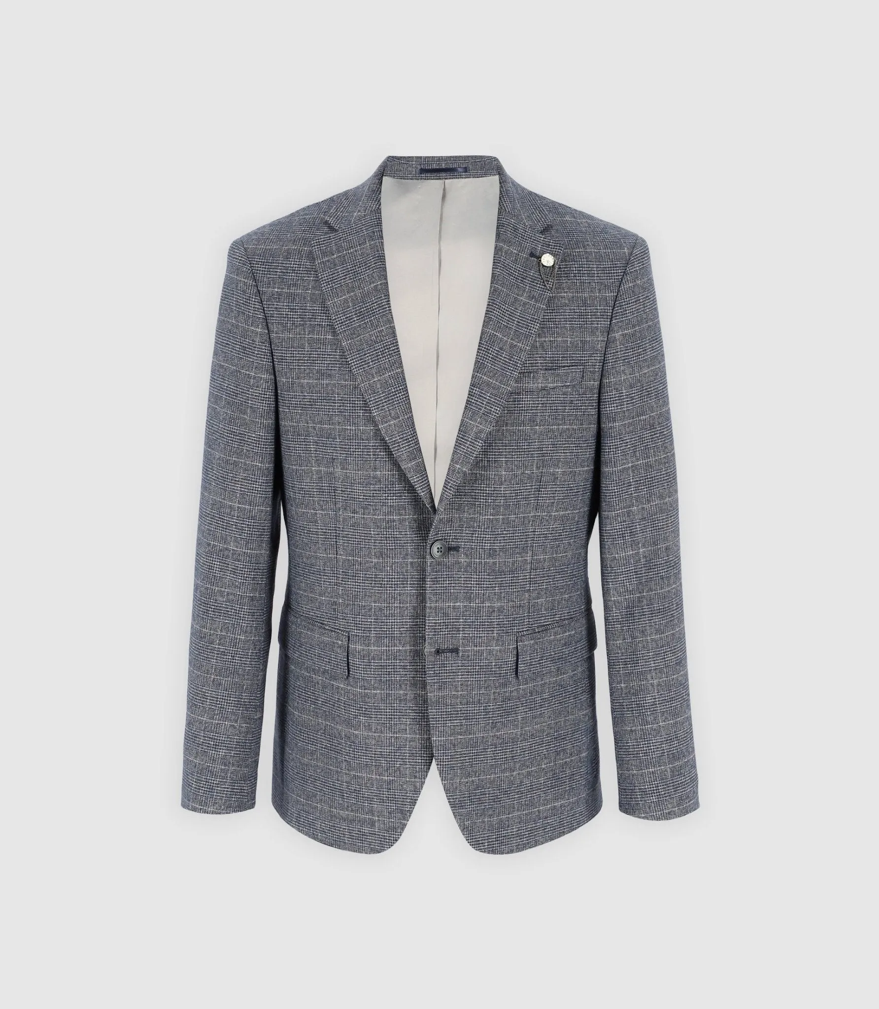Veste ville séparable à carreaux marine