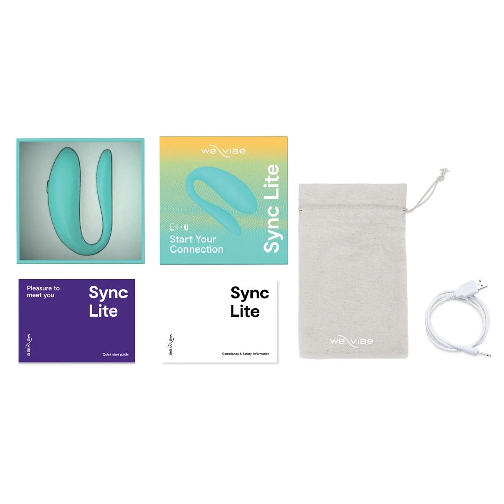 We Vibe Sync Lite Teledildonic Couples Vibrator - Aqua