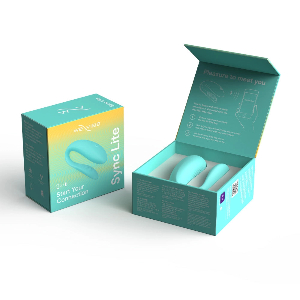 We Vibe Sync Lite Teledildonic Couples Vibrator - Aqua