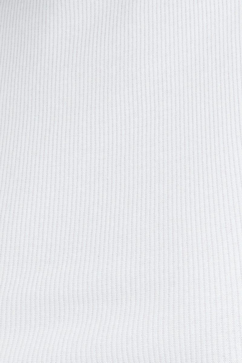 White Tank Top Sleeveless Crew Neck