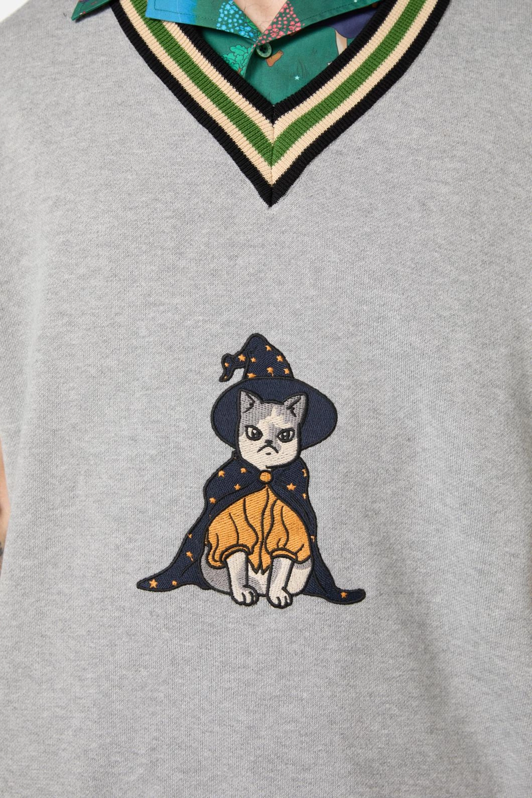 Wizard Cat Knit Vest